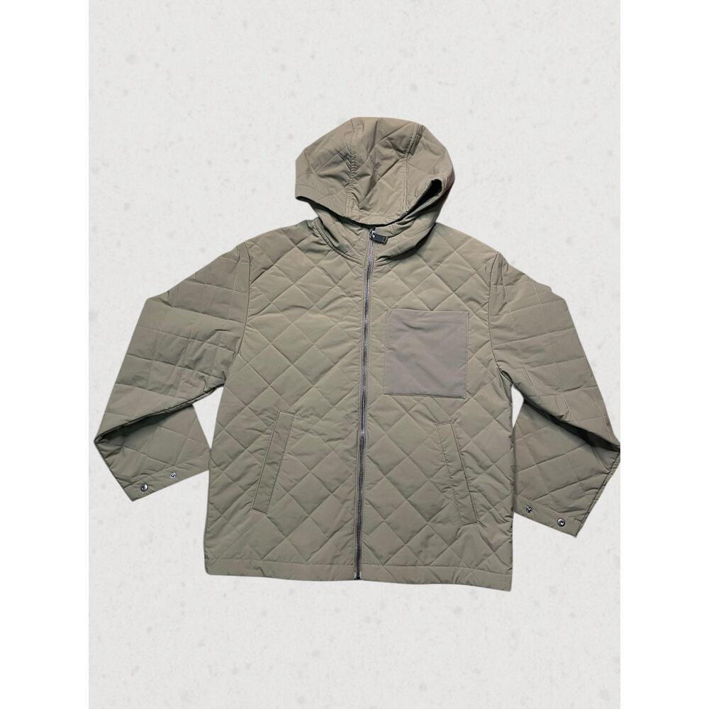 Green Zara Quilted Hooded Jacket 11/12Y